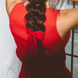 Velvet Long Bow Barrette