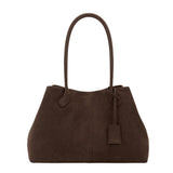 Irene Vegan Suede Shoulder Bag in Chocolate
