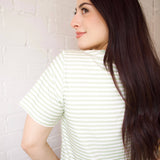 The Perfect Crop in Green Stripe