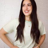 The Perfect Crop in Green Stripe