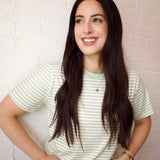 The Perfect Crop in Green Stripe