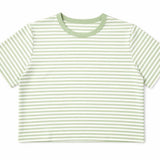 The Perfect Crop in Green Stripe